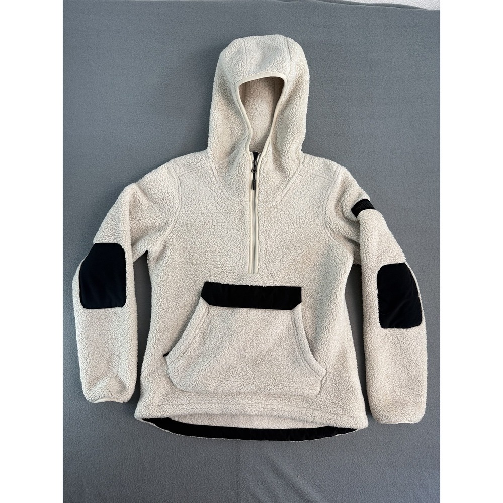 The North Face Fleece Campshire Anorak Pullover Womens S White 1/2 Zip Sherpa
